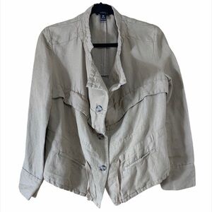 Sfera Tan Cream Linen Utility Jacket